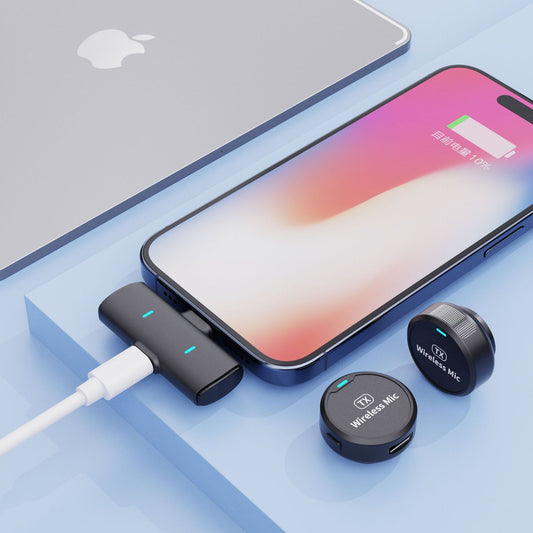 Micrófono Inalámbrico de Solapa Magnético M1 – 1 o 2 Receptores USB-C / Apple