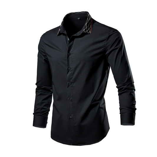 Camisa Manga Larga Hombre — Estilo Coreano Business Casual