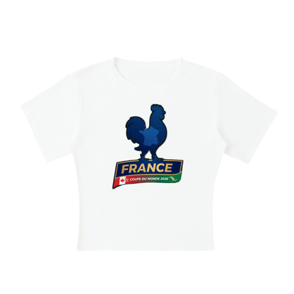 2026 World Cup France Soccer Crop Top, Women's National Team T-Shirt