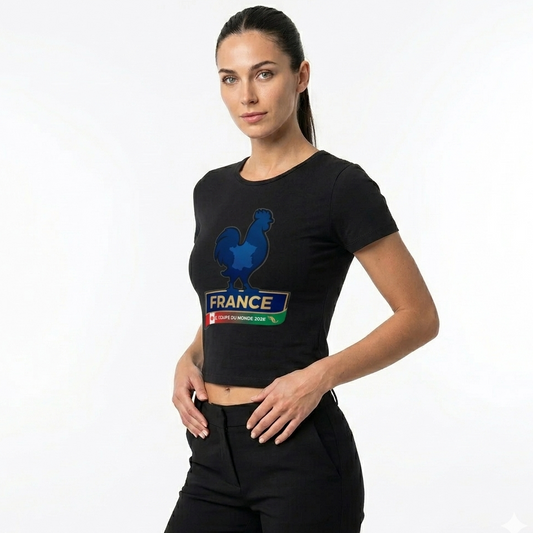 2026 World Cup France Soccer Crop Top, Women's National Team T-Shirt