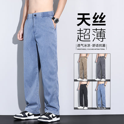 Pantalón Largo Hombre — Lyocell Tencel Seda Fría Verano