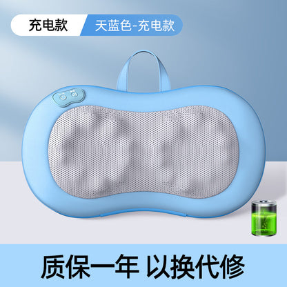 Masajeador Cervical Multifuncional con Calor y Amasamiento – Portátil Recargable