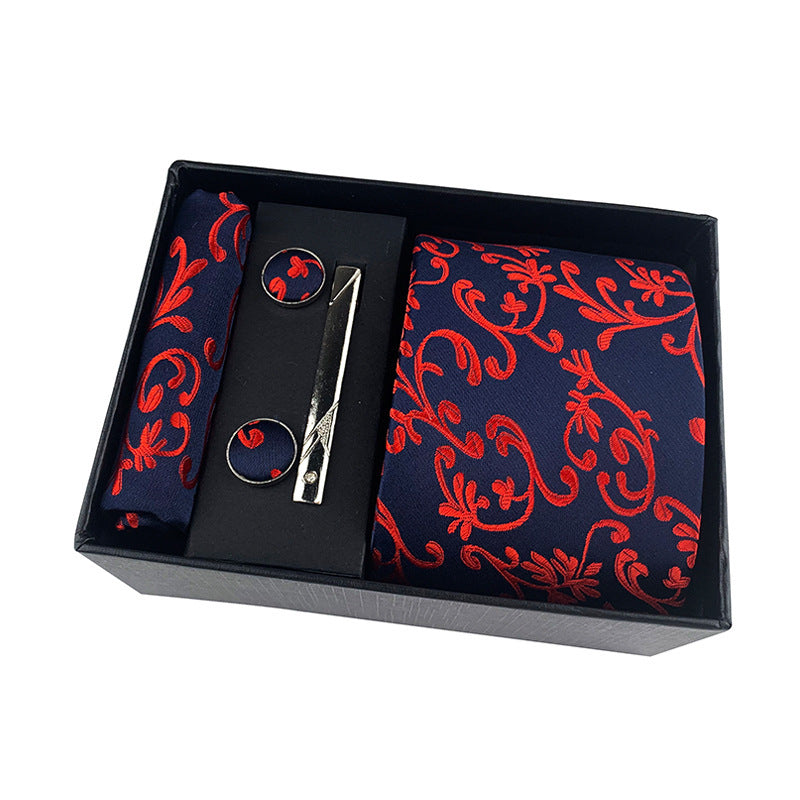 Set Corbata, Gemelos y Pañuelo — Caja Regalo Hombre