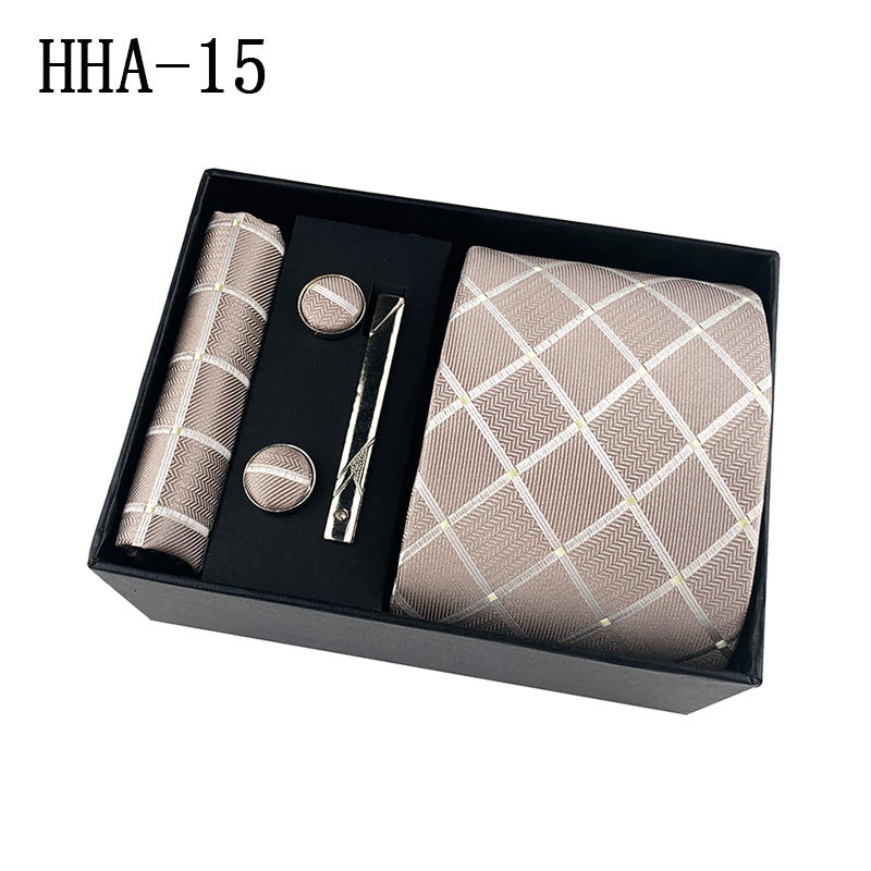 Set Corbata, Gemelos y Pañuelo — Caja Regalo Hombre