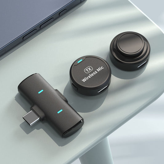 Micrófono Inalámbrico de Solapa Magnético M1 – 1 o 2 Receptores USB-C / Apple