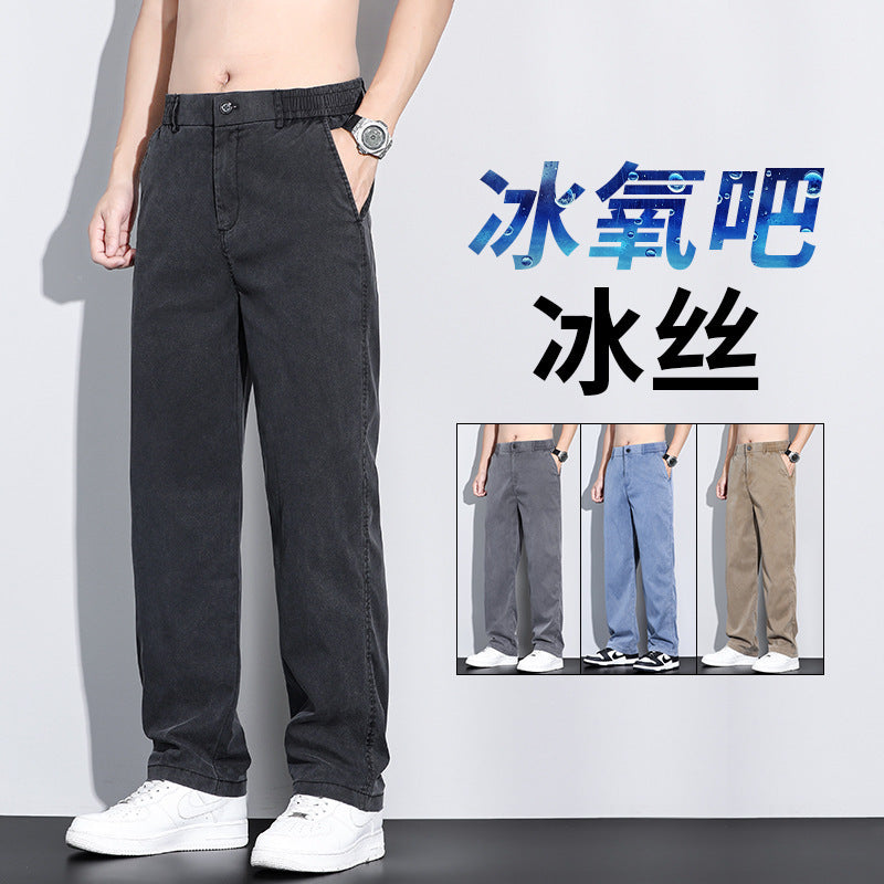 Pantalón Largo Hombre — Lyocell Tencel Seda Fría Verano