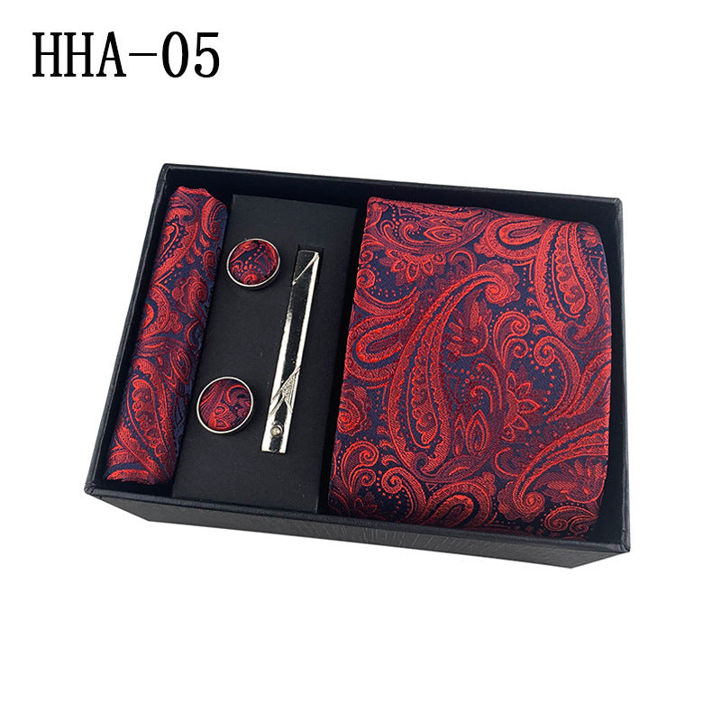 Set Corbata, Gemelos y Pañuelo — Caja Regalo Hombre