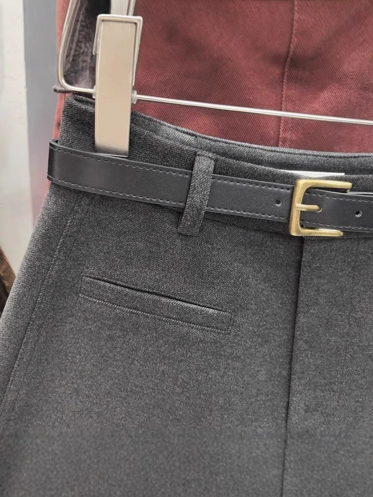 Shorts de Lana Vintage Mujer — Cintura Alta Slim