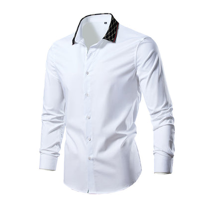 Camisa Manga Larga Hombre — Estilo Coreano Business Casual
