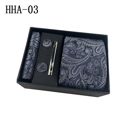 Set Corbata, Gemelos y Pañuelo — Caja Regalo Hombre