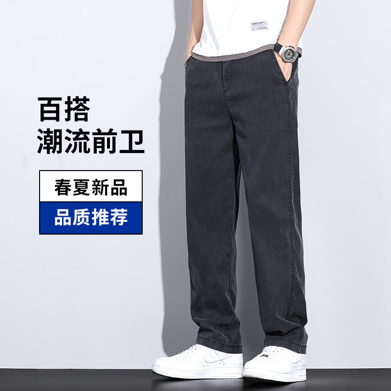 Pantalón Largo Hombre — Lyocell Tencel Seda Fría Verano