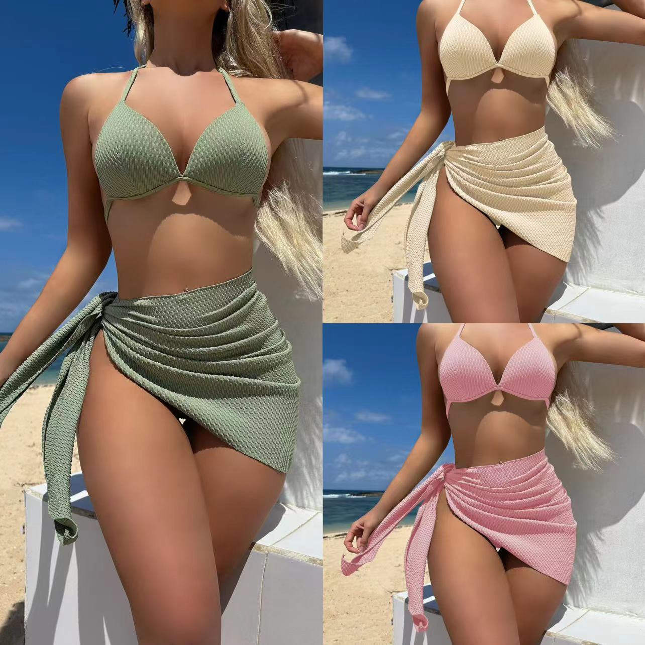 Bikini Tres Piezas Mujer — Bañador Sexy Cruzado