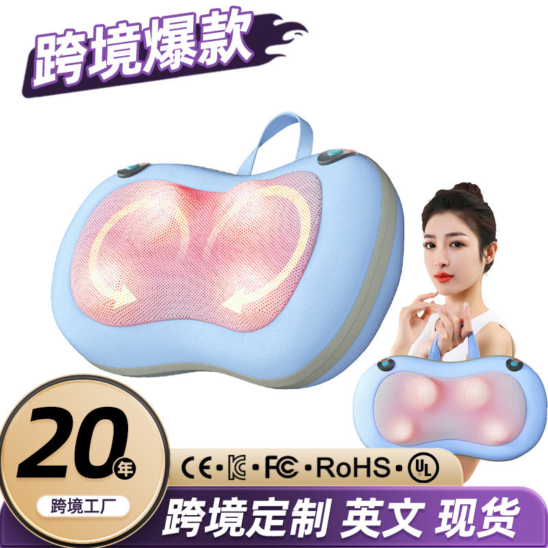 Masajeador Cervical Multifuncional con Calor y Amasamiento – Portátil Recargable