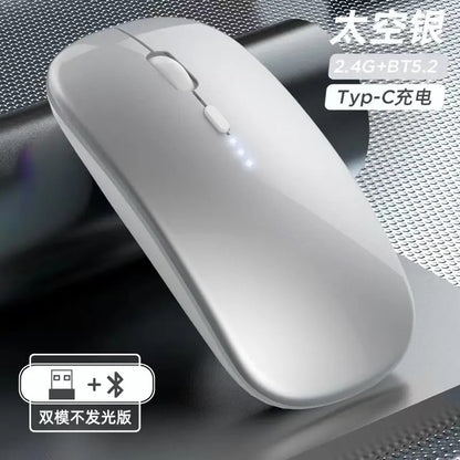 Ratón Inalámbrico Bluetooth Recargable Silencioso – Compatible con Dell, HP, Lenovo