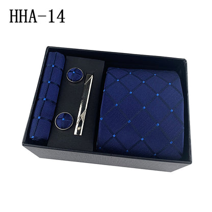 Set Corbata, Gemelos y Pañuelo — Caja Regalo Hombre