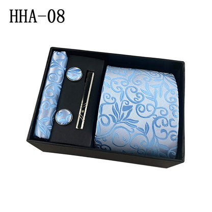 Set Corbata, Gemelos y Pañuelo — Caja Regalo Hombre