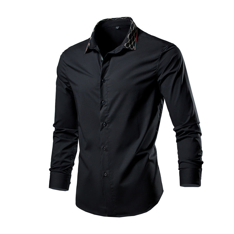 Camisa Manga Larga Hombre — Estilo Coreano Business Casual