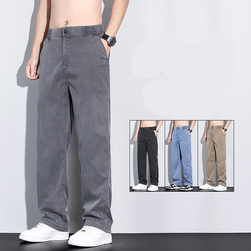 Pantalón Largo Hombre — Lyocell Tencel Seda Fría Verano