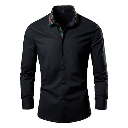 Camisa Manga Larga Hombre — Estilo Coreano Business Casual
