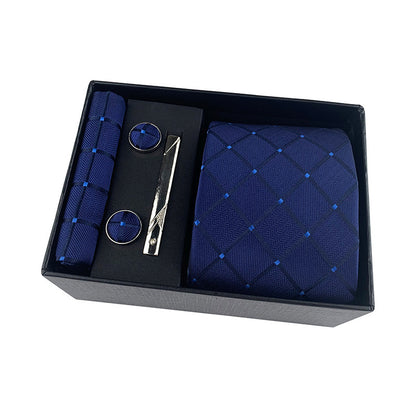 Set Corbata, Gemelos y Pañuelo — Caja Regalo Hombre