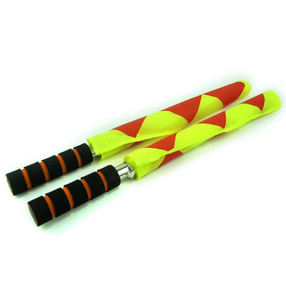 Banderas de Árbitro Fútbol — Set 2 piezas Roja y Amarilla