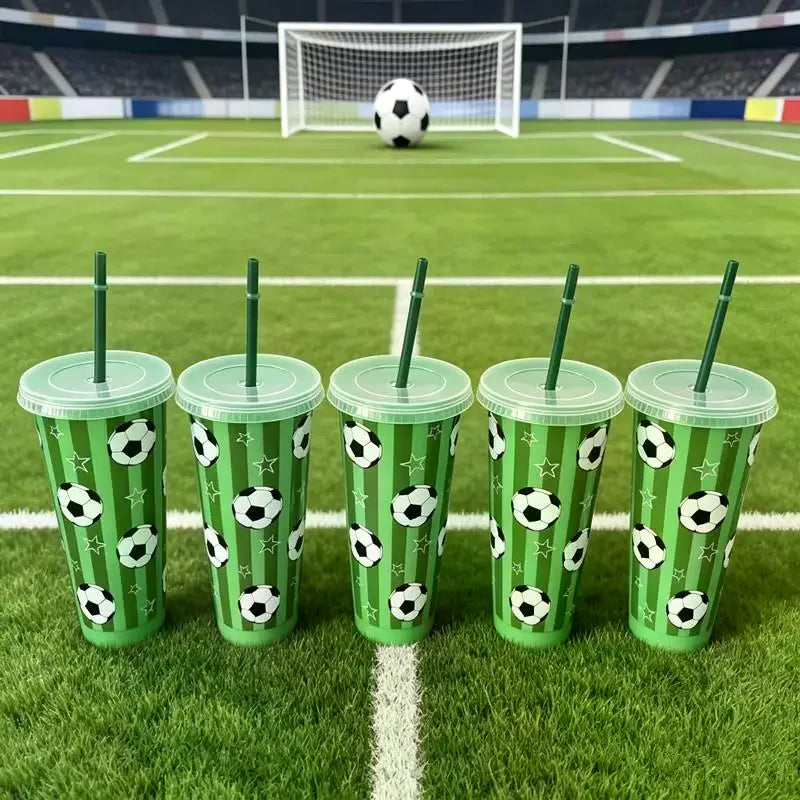 Vaso Plástico Fútbol 710ml con Pajita — Souvenir Mundial 2026
