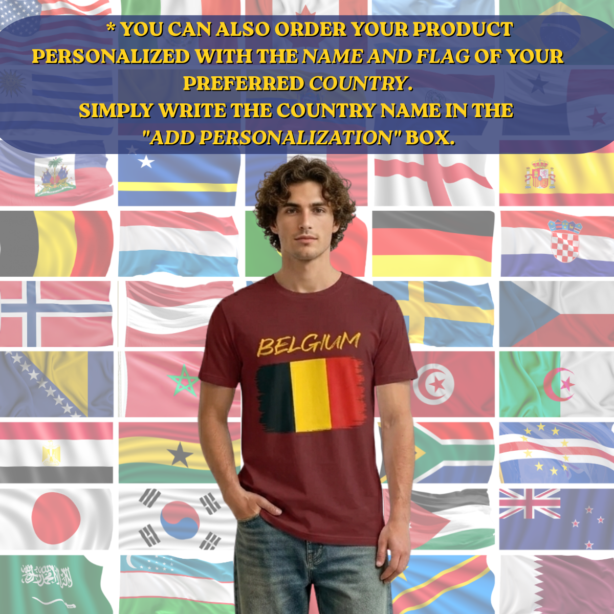 World Cup 2026 USA Soccer Tee, National Teams Flag Jersey