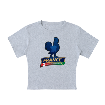2026 World Cup France Soccer Crop Top, Women's National Team T-Shirt