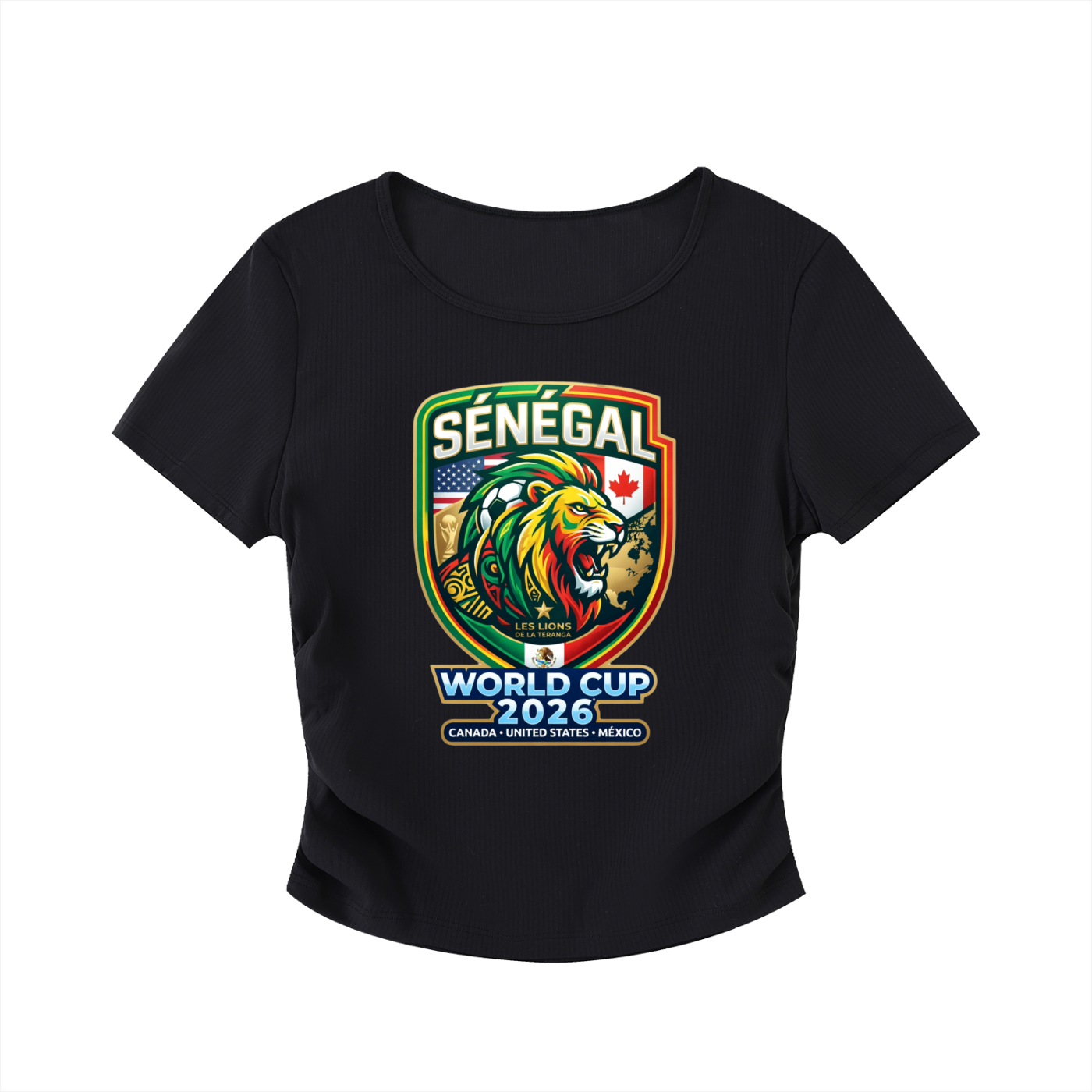 Women's Bodycon Senegal Soccer Top – World Cup 2026 Athletic Tee