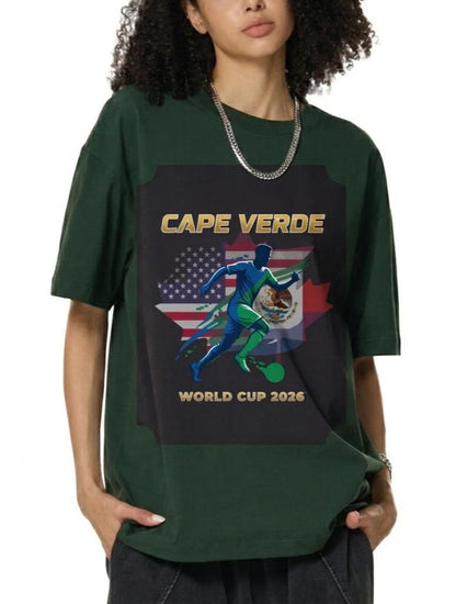 World Cup 2026 Soccer Tee, Sorona Cotton Loose Fit Top, Flags, Banderas