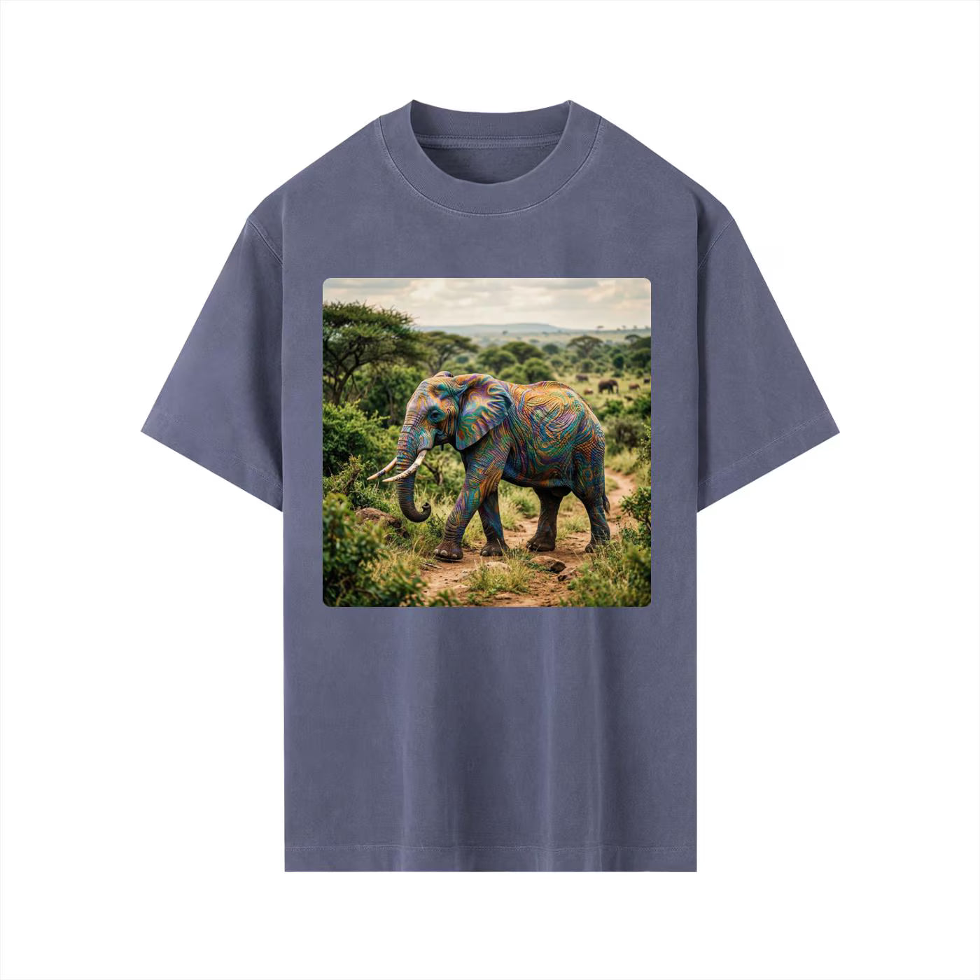Elephant Nature T-Shirt, Camiseta Elefante, Earth Day Eco-Friendly Top, Protect Wildlife Shirt, Vintage Wash Drop Shoulder T-shirt
