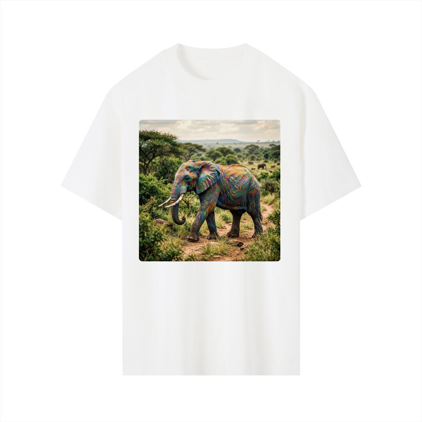 Elephant Nature T-Shirt, Camiseta Elefante, Earth Day Eco-Friendly Top, Protect Wildlife Shirt, Vintage Wash Drop Shoulder T-shirt