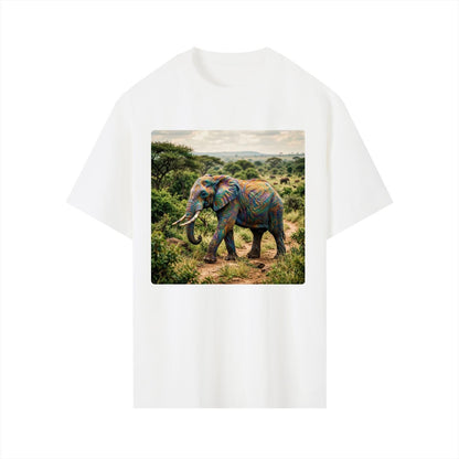Elephant Nature T-Shirt, Camiseta Elefante, Earth Day Eco-Friendly Top, Protect Wildlife Shirt, Vintage Wash Drop Shoulder T-shirt