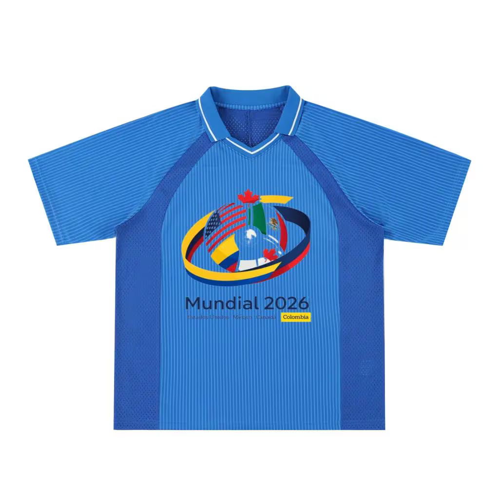 Camisetas Mundial 2026- World Cup 2026 T- Shirt - Striped V-Neck Soccer Jersey